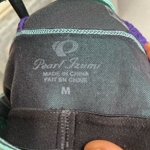 Pearl Izumi teal/purple workout top. Support built-in bra, meal side inserts, M - Picture 3 of 8